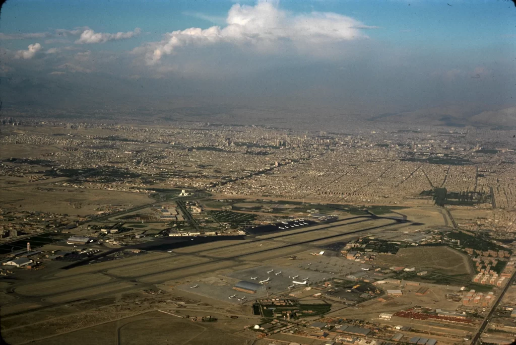 نمای هوایی فرودگاه مهرآباد