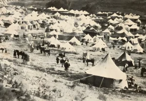 اردوگاه شکار در شرق تهران زمان قاجار