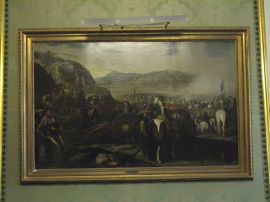 نقاشی نبرد لوتزن آنیلو فالکونه نقاش ایتالیایی سده ۱۷ در کاخ سفید