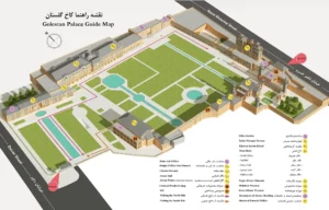 نقشه راهنمای کاخ گلستان