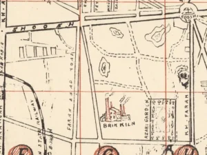 نقشه ۱۳۳۴ موسسه سحاب از خزانه و باغ آذری