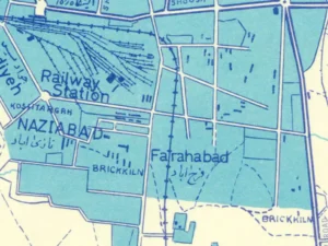 نقشه ۱۳۴۶ موسسه سحاب و نام محله فرح‌آباد