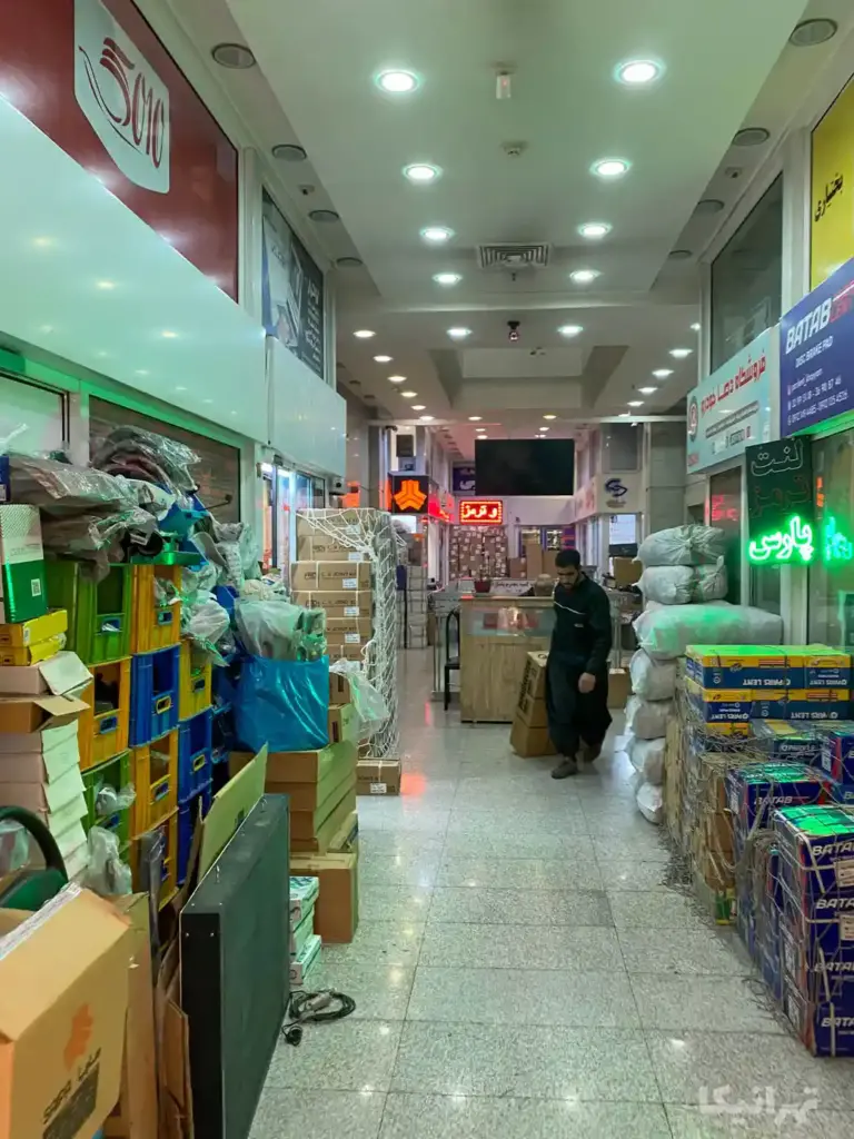 مردی در حال تردد پاساژ امین خیابان ملت