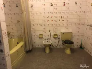 حمام و توالت یکی از اتاق‌های کاخ اختصاصی نیاوران